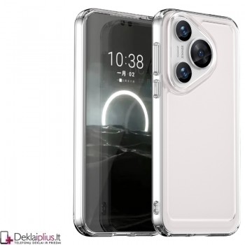 Silikoninis dėklas su kameros apsauga  2.0 mm storio - permatomas (Huawei Pura 70)